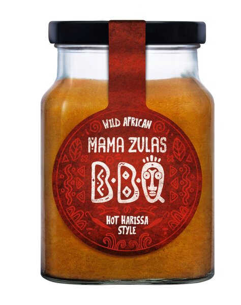 Mama Zula Wild African BBQ Hot Harissa Style Sauce (Glas 320 ml)